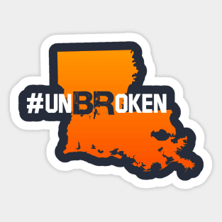 unbroken louisiana Sticker